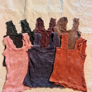 Free People Love Letter Camis (Lot of 6)